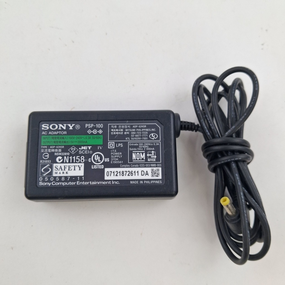Sony PSP-100 AC Adapter Power Supply Charger 5V 2000mA Black OEM PSP Console